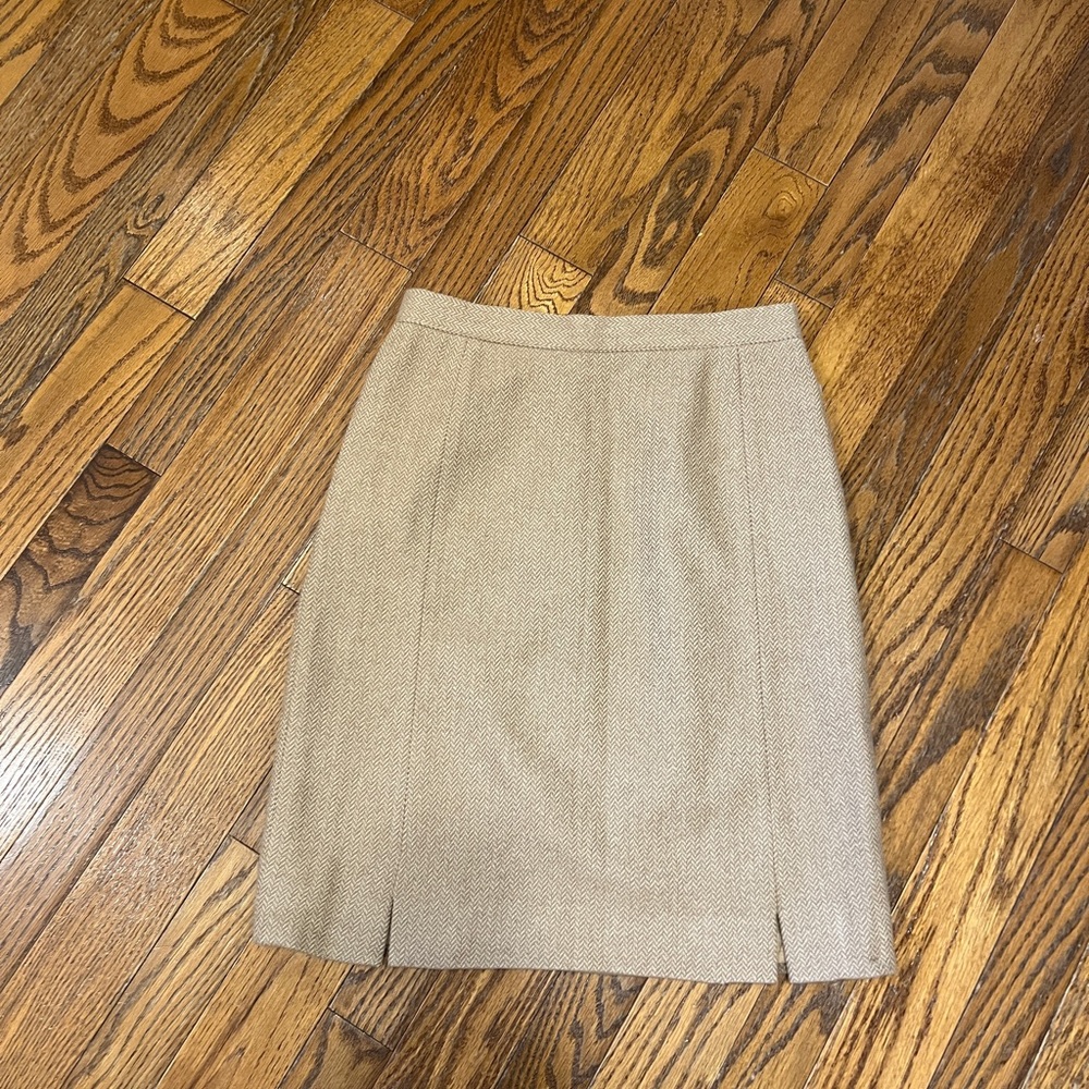 Ron Leal Camel Hair Skirt Canadian Designer